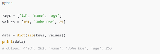 creation of directory from two lists